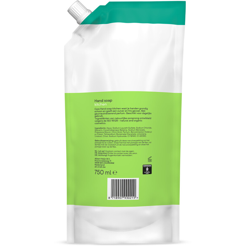 Een afbeelding van Care Hand soap kitchen navulling