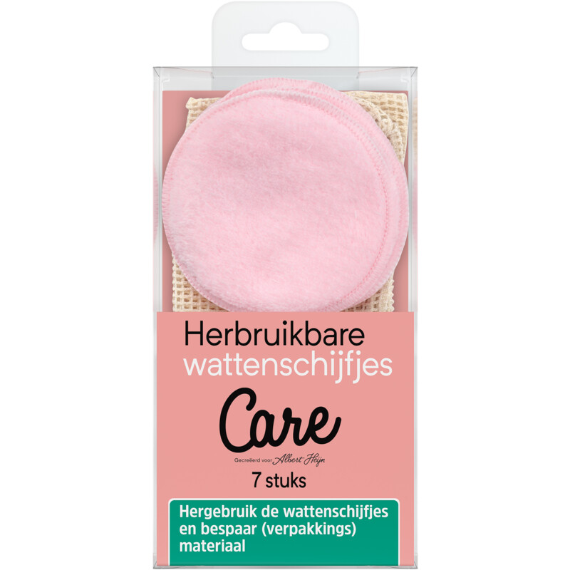 Een afbeelding van Care Re-usable cotton wattenschijfjes