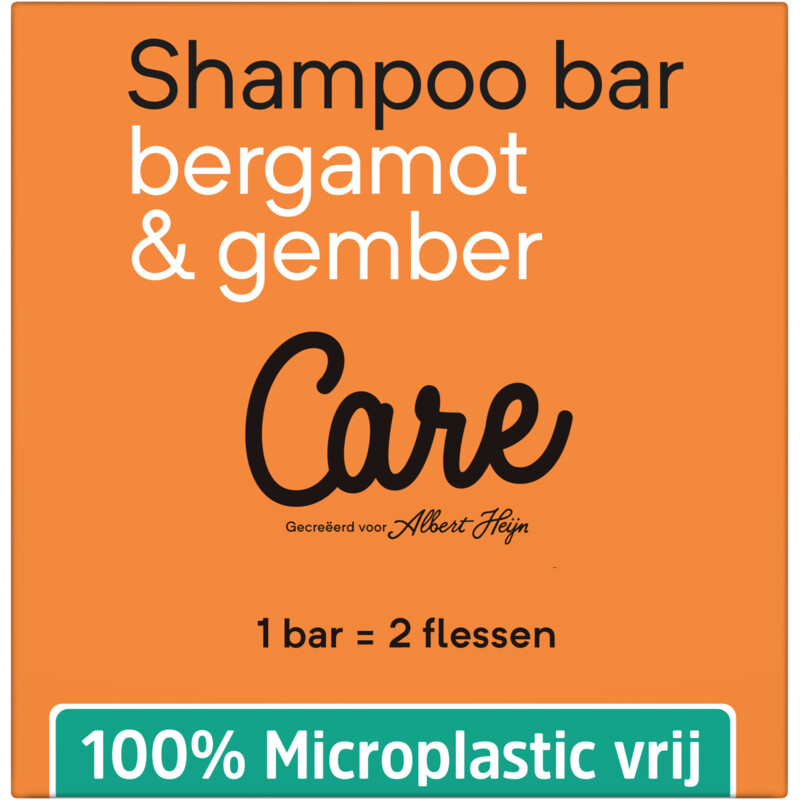 Een afbeelding van Care Shampoo bar bergamot & ginger