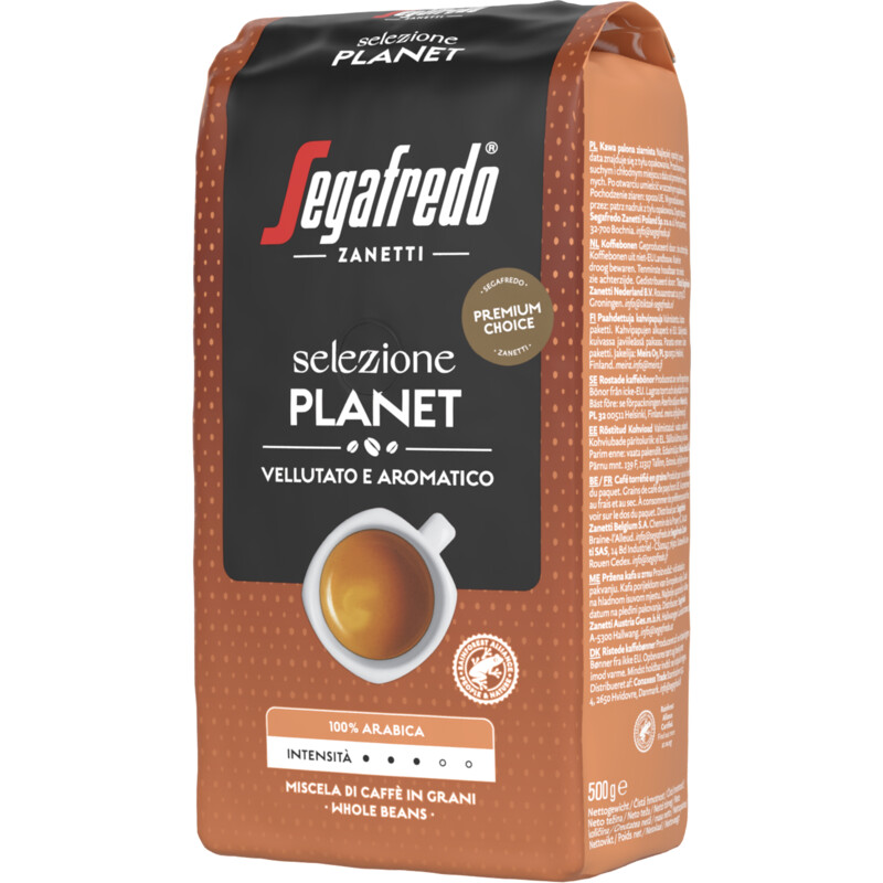Een afbeelding van Segafredo Selezione planet bonen