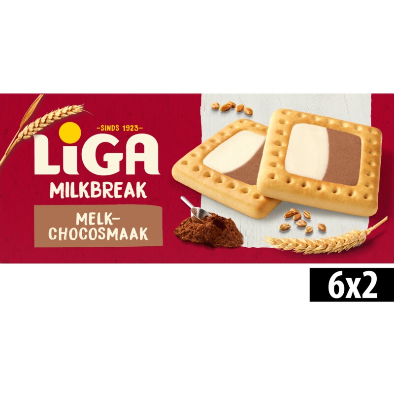 Een afbeelding van Liga Milkbreak duo melk/choco
