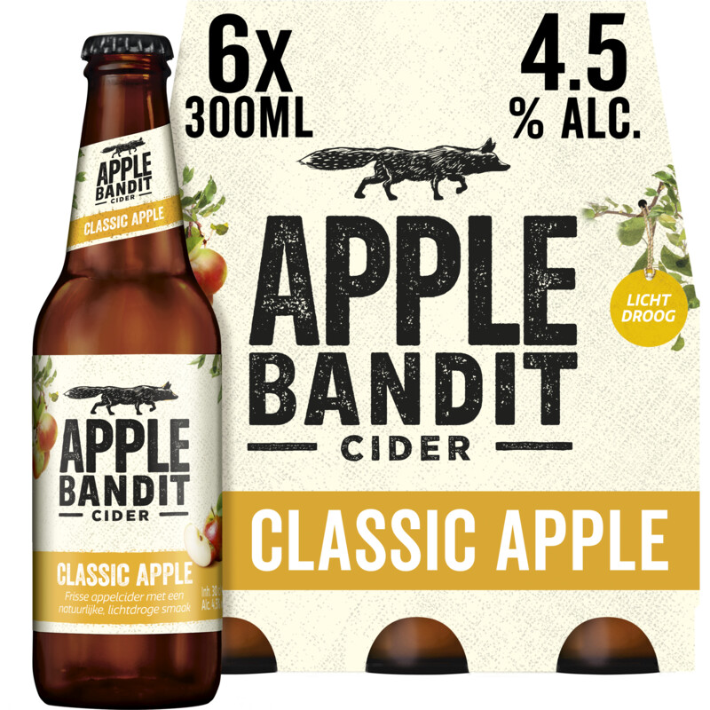 Een afbeelding van Apple Bandit Classic apple cider 6-pack