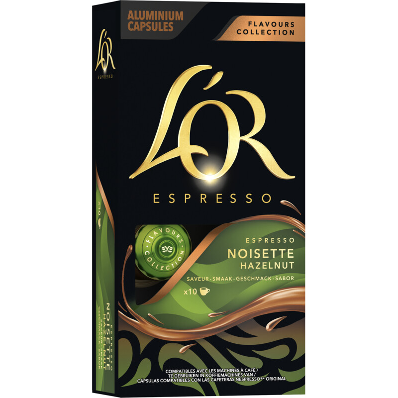 Een afbeelding van L'OR Espresso hazelnoot capsules