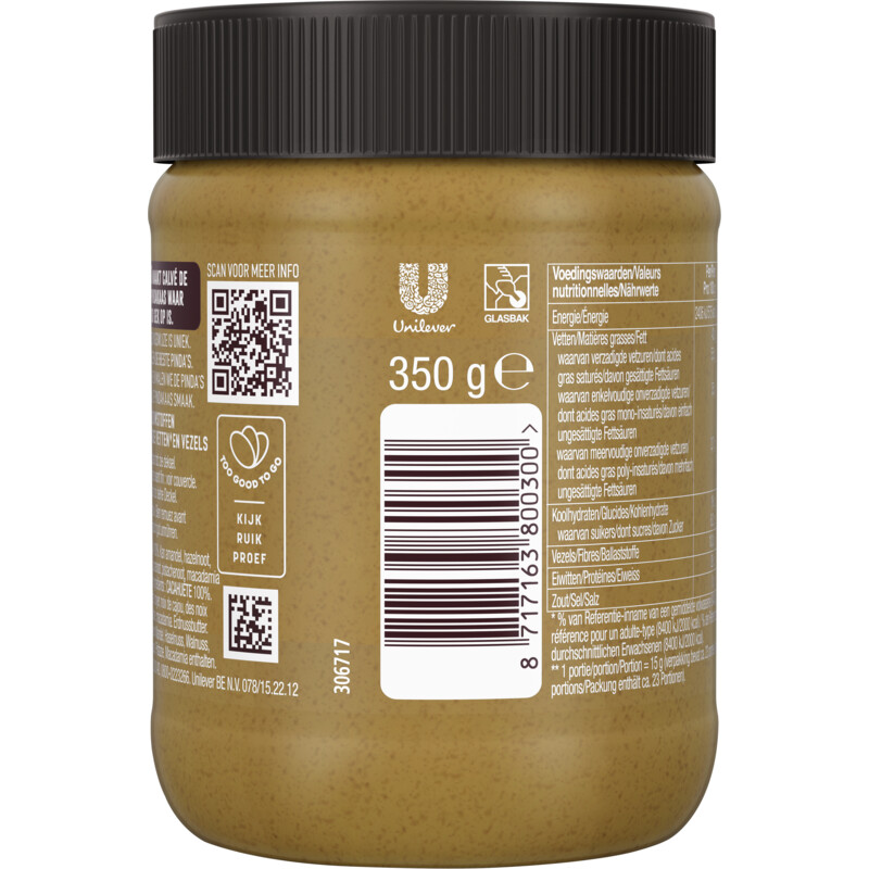 Een afbeelding van Calvé 100% Naturel pindakaas