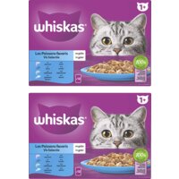 Een afbeelding van Whiskas 1+ Vis selectie kattenvoer 2-pack