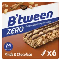 Hero B'tween mueslireep zero pinda chocolade