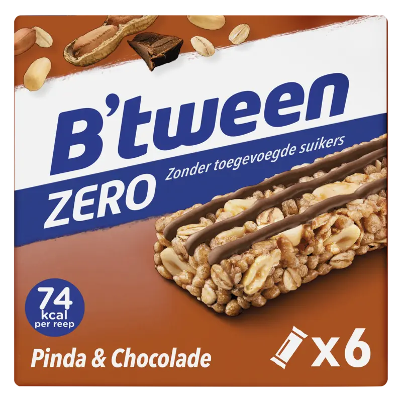 Hero B'tween mueslireep zero pinda chocolade