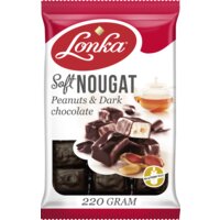 Lonka Soft nougat pinda's & pure chocolade