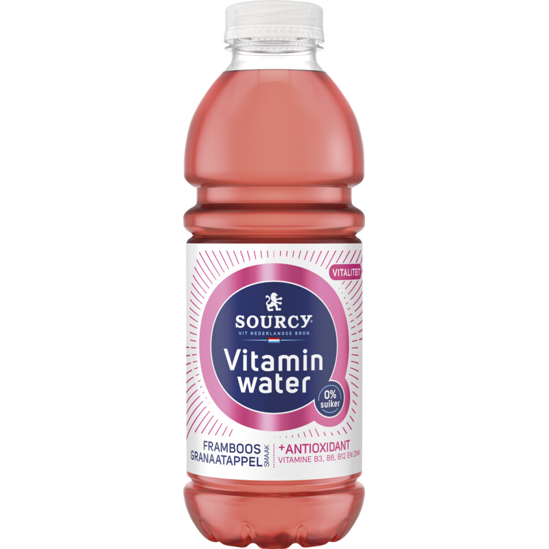 Een afbeelding van Sourcy Vitaminwater framboos granaatappel