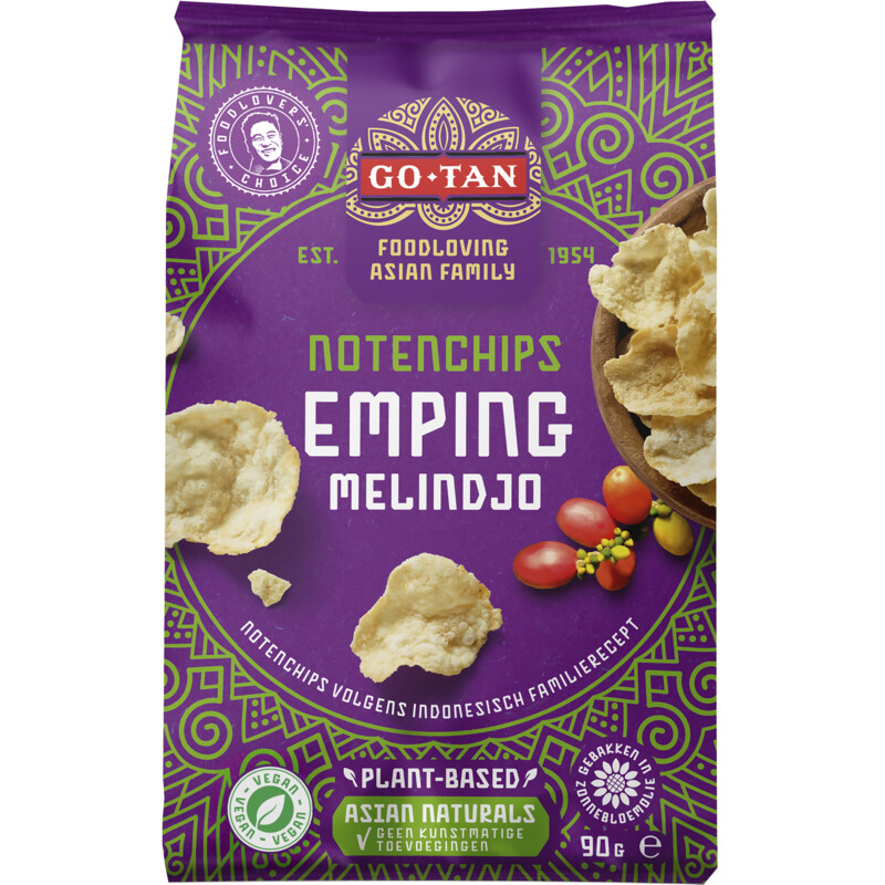 Een afbeelding van Go-Tan Emping naturel melindjo