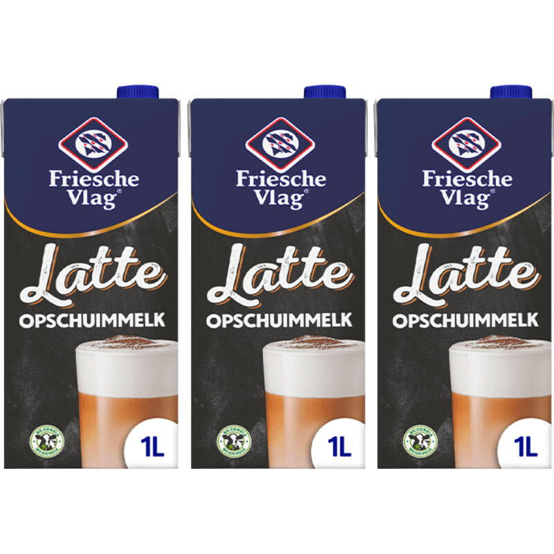 Een afbeelding van Friesche Vlag Latte 1L 3-pack