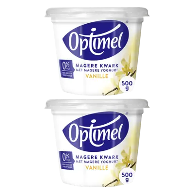 Optimel magere kwark vanille 2-pack	