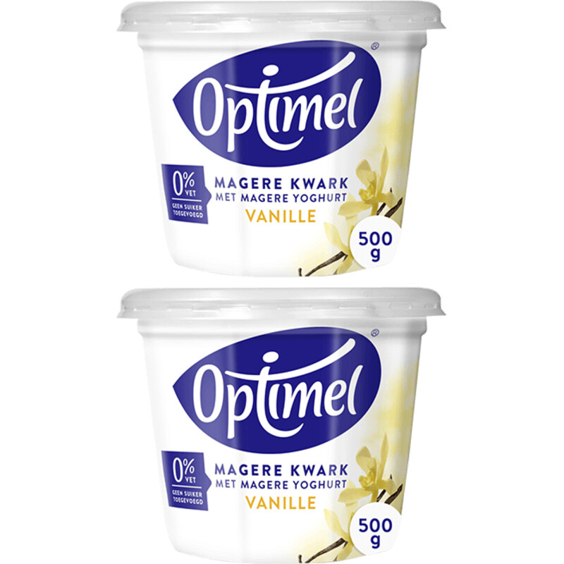 Een afbeelding van Optimel magere kwark vanille 2-pack	