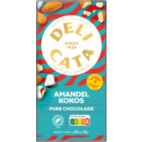 Afbeelding van Delicata Reep pure chocolade amandel kokos