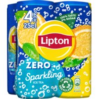 Een afbeelding van Lipton Ice tea sparkling zero sugar 4-pack