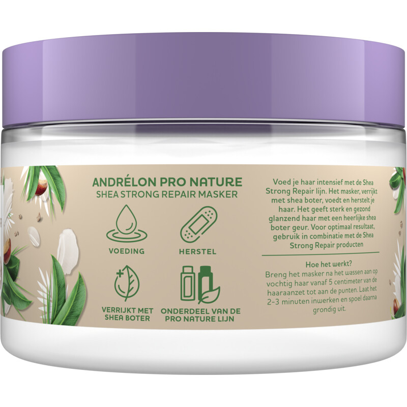 Een afbeelding van Andrélon Pro nature shea strong repair haarmasker