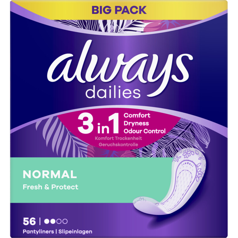 Een afbeelding van Always Fresh normal 0% perfume inlegkruisje