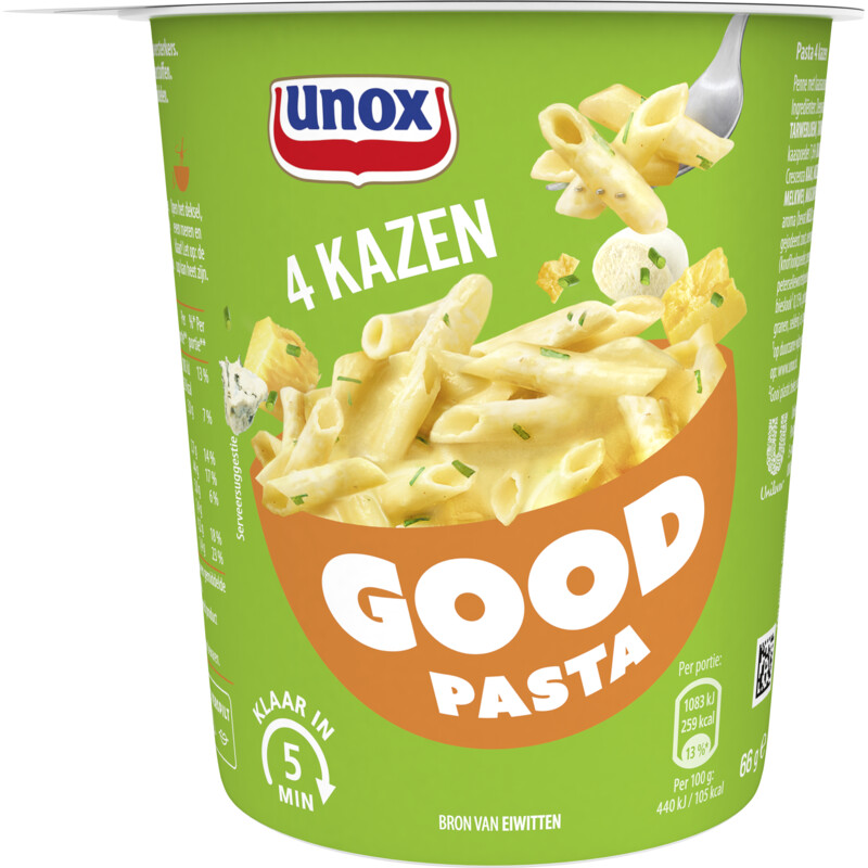 Een afbeelding van Unox Good pasta 4 kazen