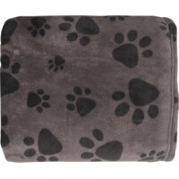 Afbeelding van Tutti home Plaid pootafdruk grijs 130x170cm