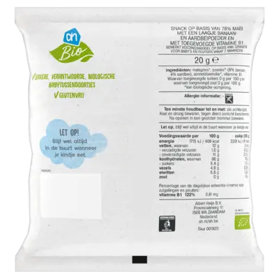 pdp-image-AH Biologisch Luchtige babysnacks aardbei banaan 7m+