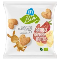 AH Biologisch Luchtige babysnacks aardbei banaan 7m+