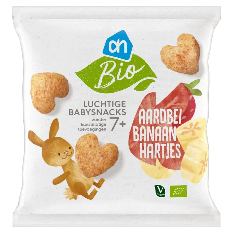 Luchtige babysnacks aardbei banaan 7m+