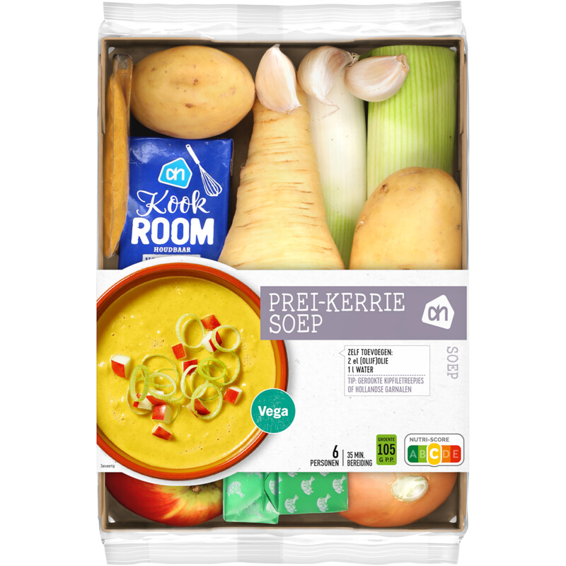 Een afbeelding van AH Prei kerriesoep verspakket