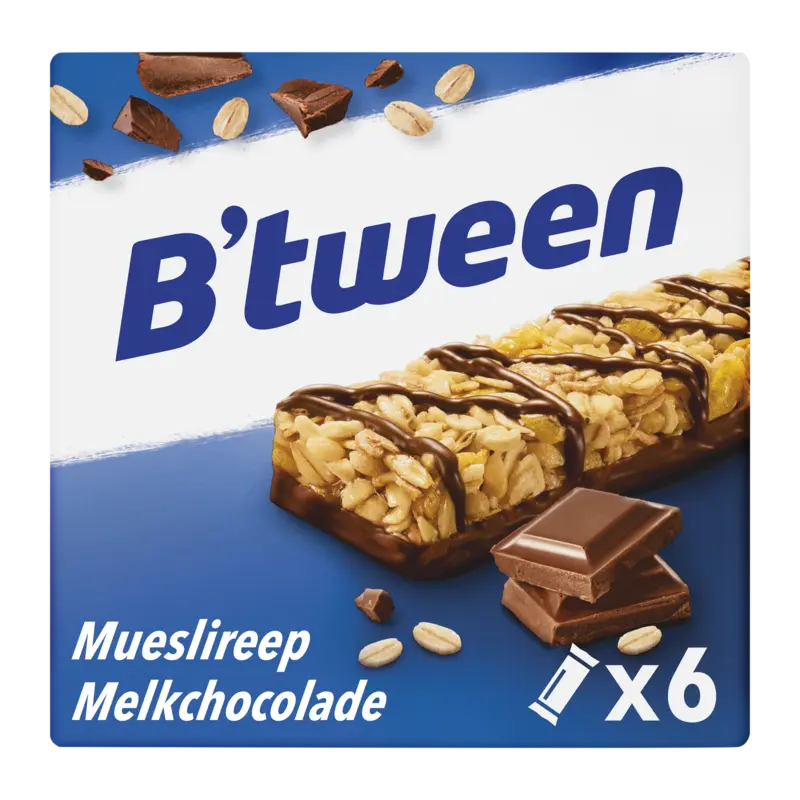 B'tween mueslireep melkchocolade
