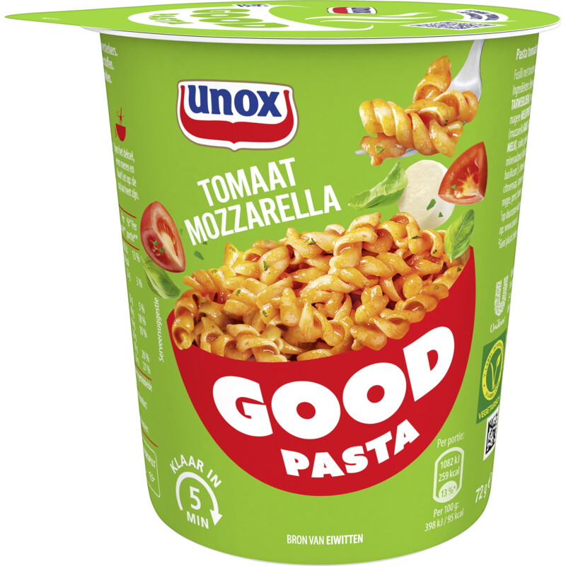 Een afbeelding van Unox Good pasta tomaat mozzarella
