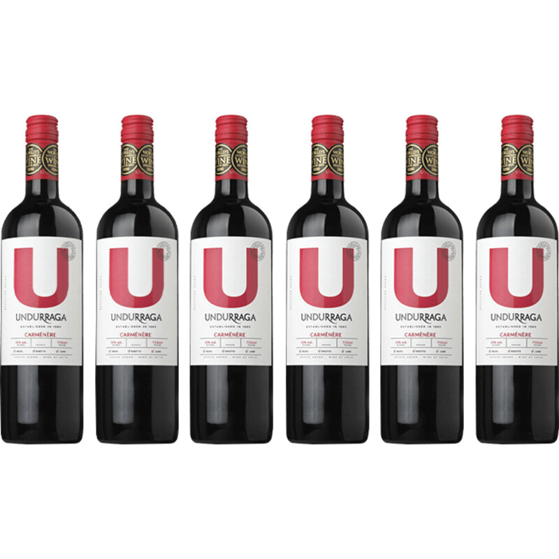 Een afbeelding van Undurraga Carménère 6 flessen