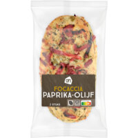 Een afbeelding van AH Focaccia paprika olijf