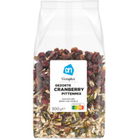 Een afbeelding van AH Verrijker gezoete cranberry pittenmix