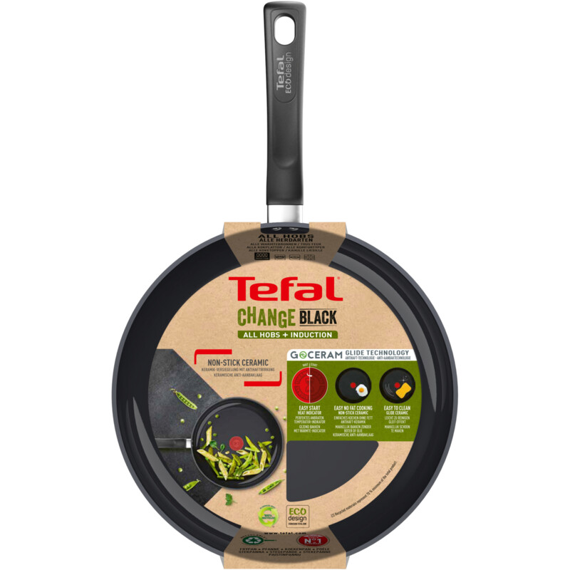 Een afbeelding van Tefal Change black koekenpan 20cm