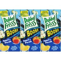 Een afbeelding van DubbelFrisss Boost appel & perzik 6-pack