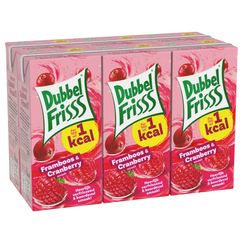 1kcal framboos & cranberry 6-pack