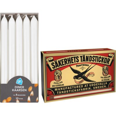 pdp-image-AH Dinerkaars wit en lucifers pakket
