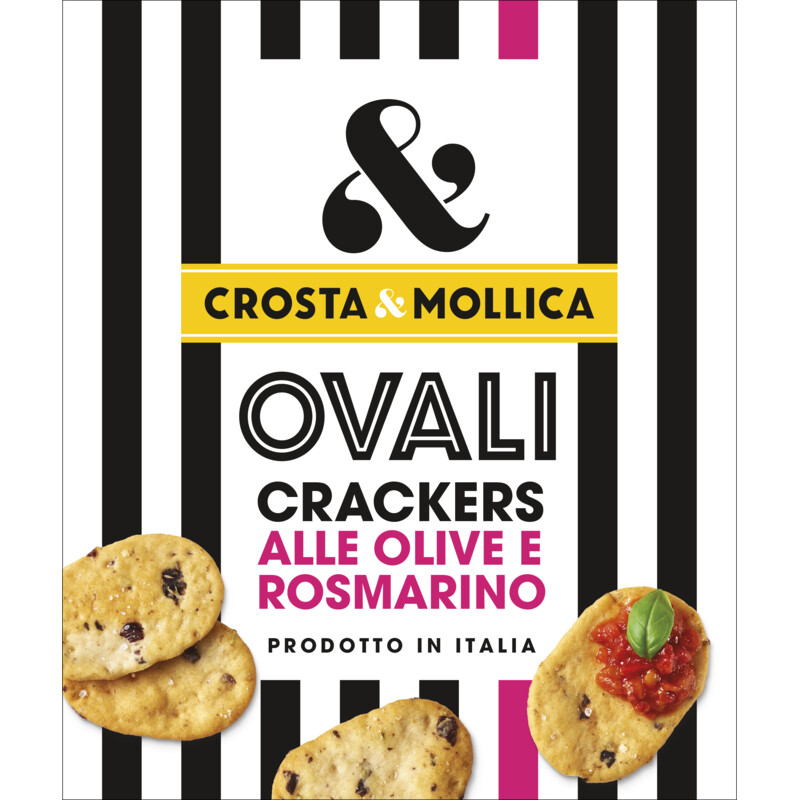 Een afbeelding van Crosta & Mollica Ovali crackers olijf & rozemarijn