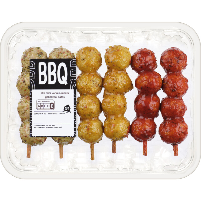 Een afbeelding van AH BBQ mix mini varken-runder gehaktbal bel