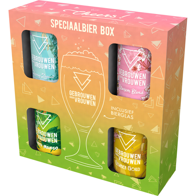 Een afbeelding van Gebrouwen door vrouw Speciaalbier box inclusief bierglas