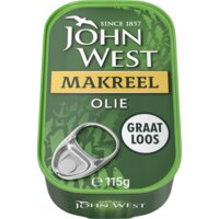 Een afbeelding van John West Makreel olie