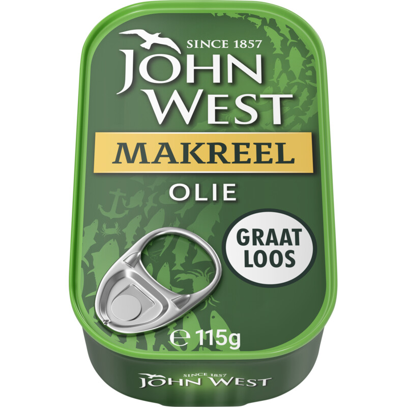 Een afbeelding van John West Makreel olie