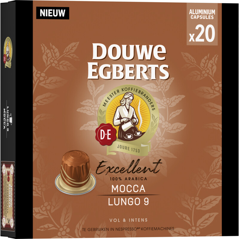 Een afbeelding van Douwe Egberts Excellent mocca capsules