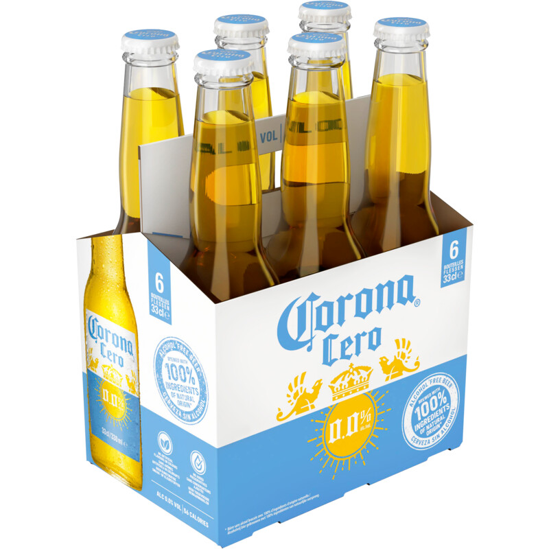 Een afbeelding van Corona Cero 0.0 alcoholvrij bier 6-pack