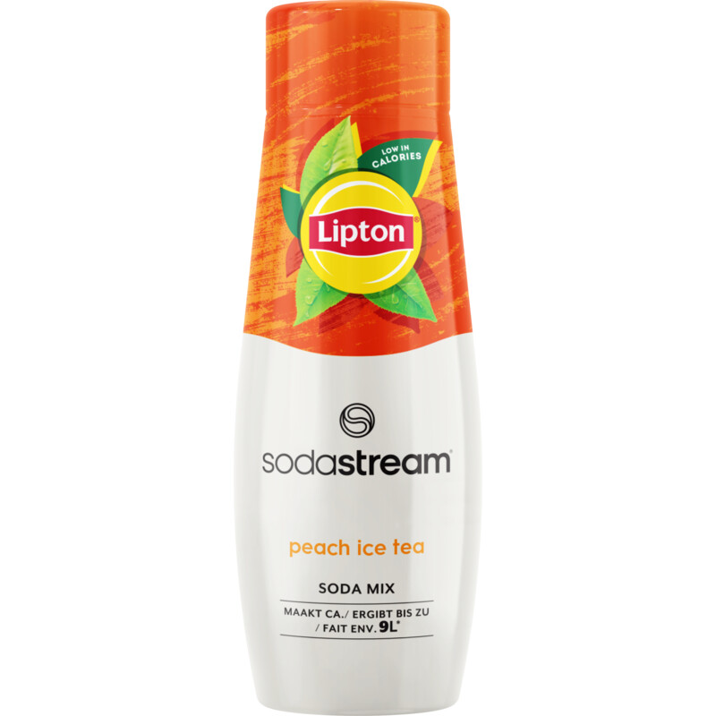 Een afbeelding van Sodastream Lipton peach ice tea soda mix siroop