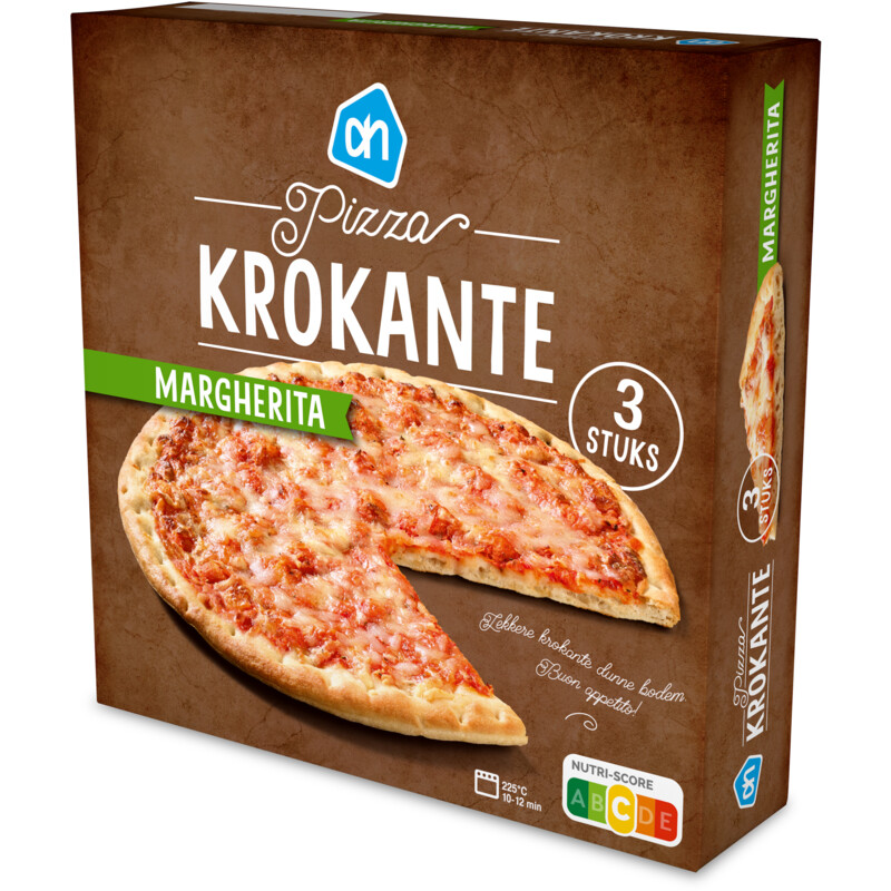 Een afbeelding van AH Pizza krokante margherita 3 stuks
