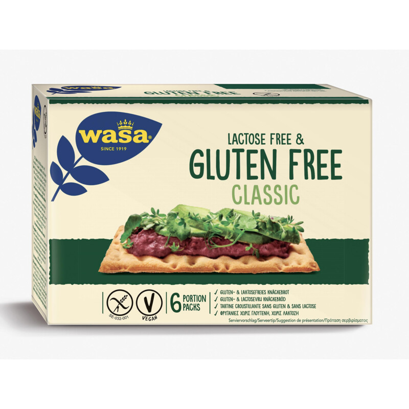 Een afbeelding van Wasa Glutenvrij en lactosevrij classic
