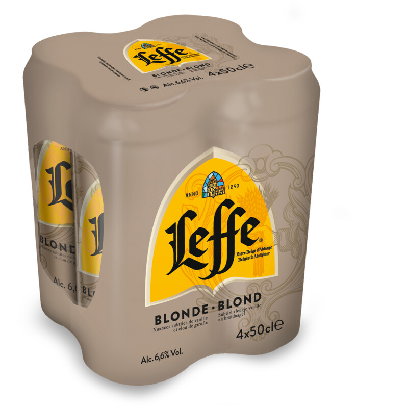 Een afbeelding van Leffe Blond abdijbier 4-pack