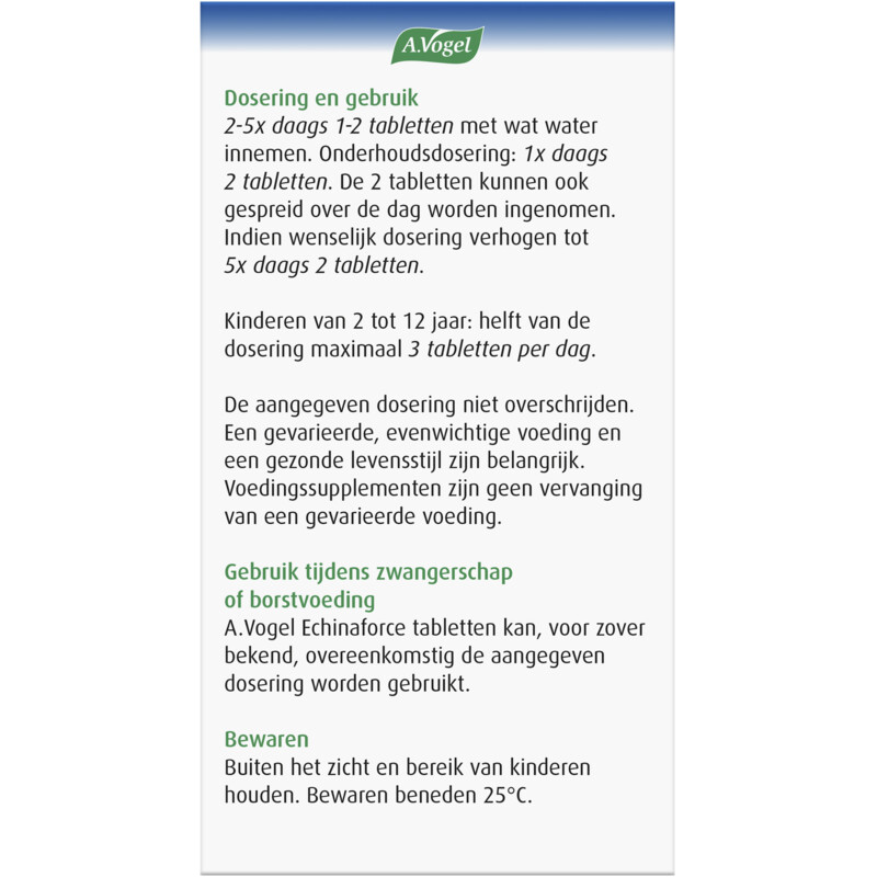 Een afbeelding van A.Vogel Echinaforce tabletten weerstand1*