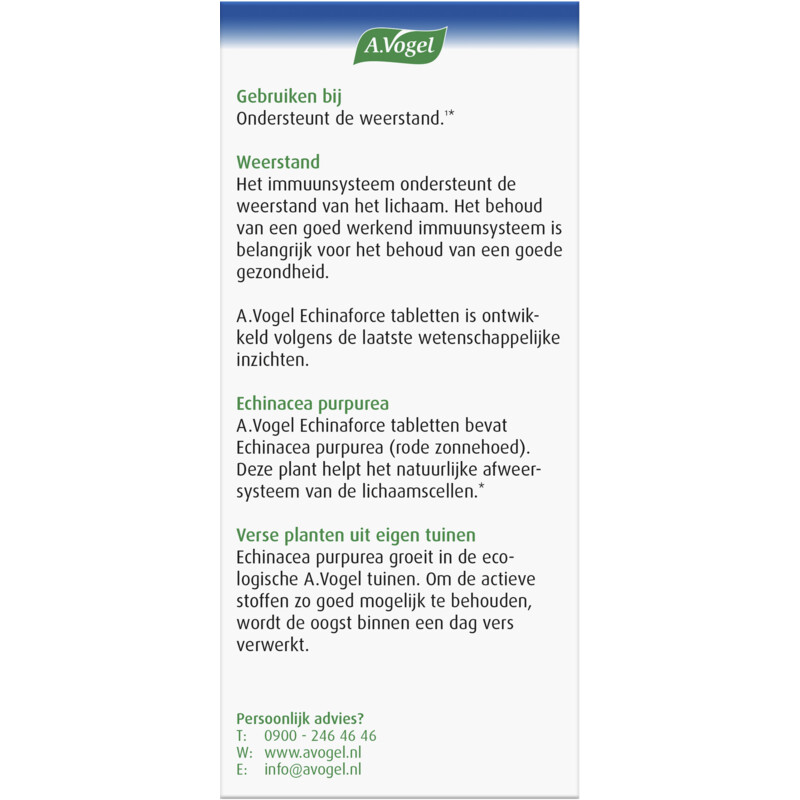 Een afbeelding van A.Vogel Echinaforce weerstand* tabletten