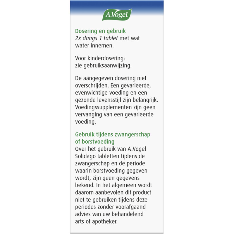 Een afbeelding van A.Vogel Solidago helpt bij goede vochtbalans1,2*